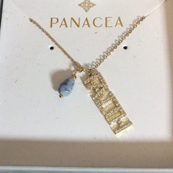 FINAL NWT Panacea gold FAITH 9.5” necklace - Picture 2 of 7